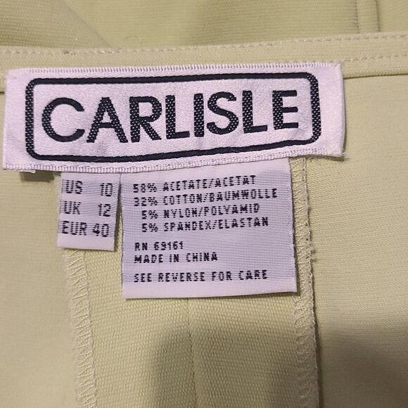 Size 10 Carlisle Lime Green Slacks - Picture 6 of 8